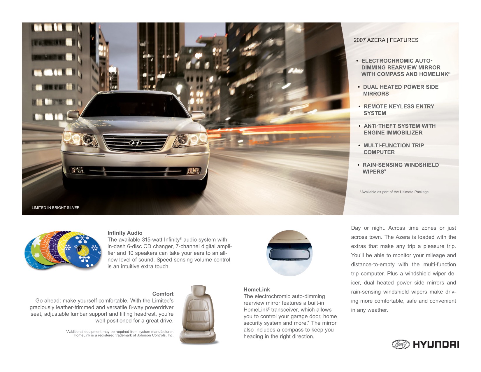 2007 Hyundai Azera Brochure Page 6